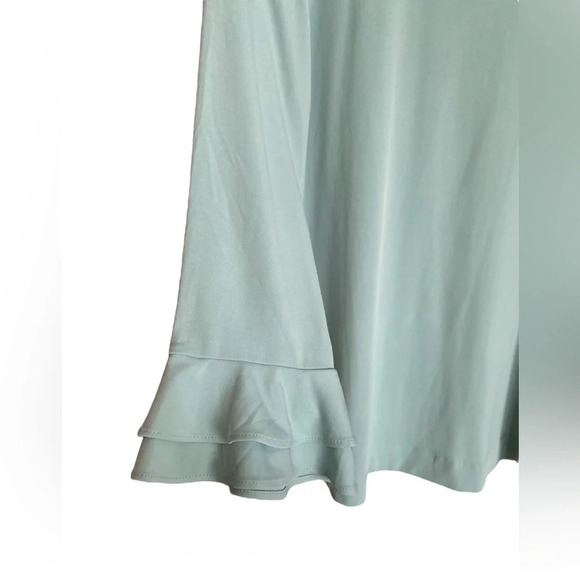 NWOT Karl Lagerfeld Turquoise Ruffle
Sleeve Blouse - Picture 4 of 6